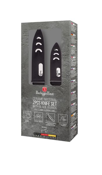 Berlinger Haus Ceramic Knife Set 2pcs w/ Covers – Black