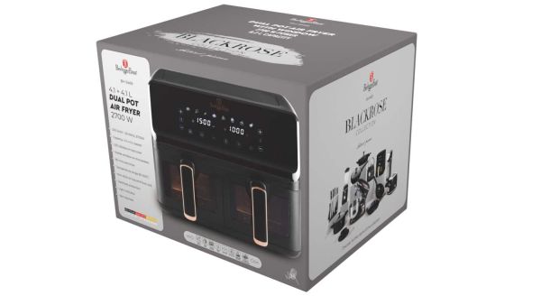 Berlinger Haus Dual-Basket Air Fryer 8.2L - Black Rose