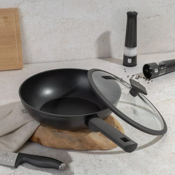 Berlinger Haus 28cm Deep Frying Pan with Lid – Anthracite