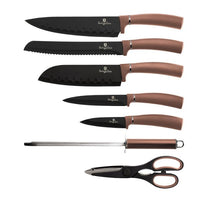 Berlinger Haus 8-Piece Knife Set with Stand - Rose Gold