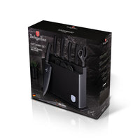 Berlinger Haus 11-Piece Knife & Stand Set – Black-Silver