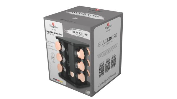 Berlinger Haus 13-Piece Spice Rack Set - Black Rose
