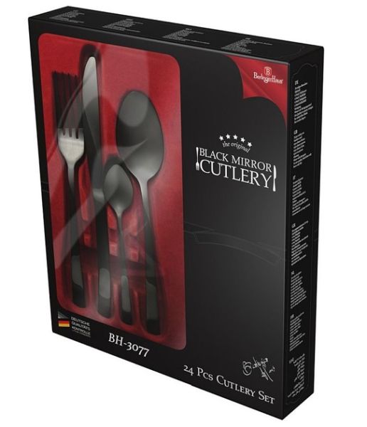 Berlinger Haus 24-Piece Cutlery Set - Black Berlinger Haus 24-Piece Cutlery Set - Black