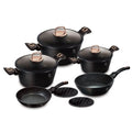 Berlinger Haus 10-Piece Cookware Set - Black-Rose