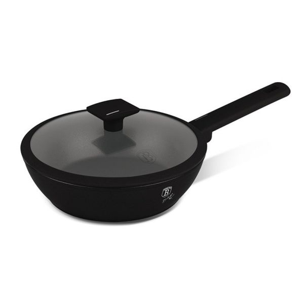 Berlinger Haus Deep Pan 24 cm with Lid - Matte Black