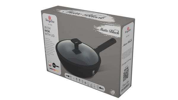 Berlinger Haus Deep Pan 28 cm with Lid - Matte Black