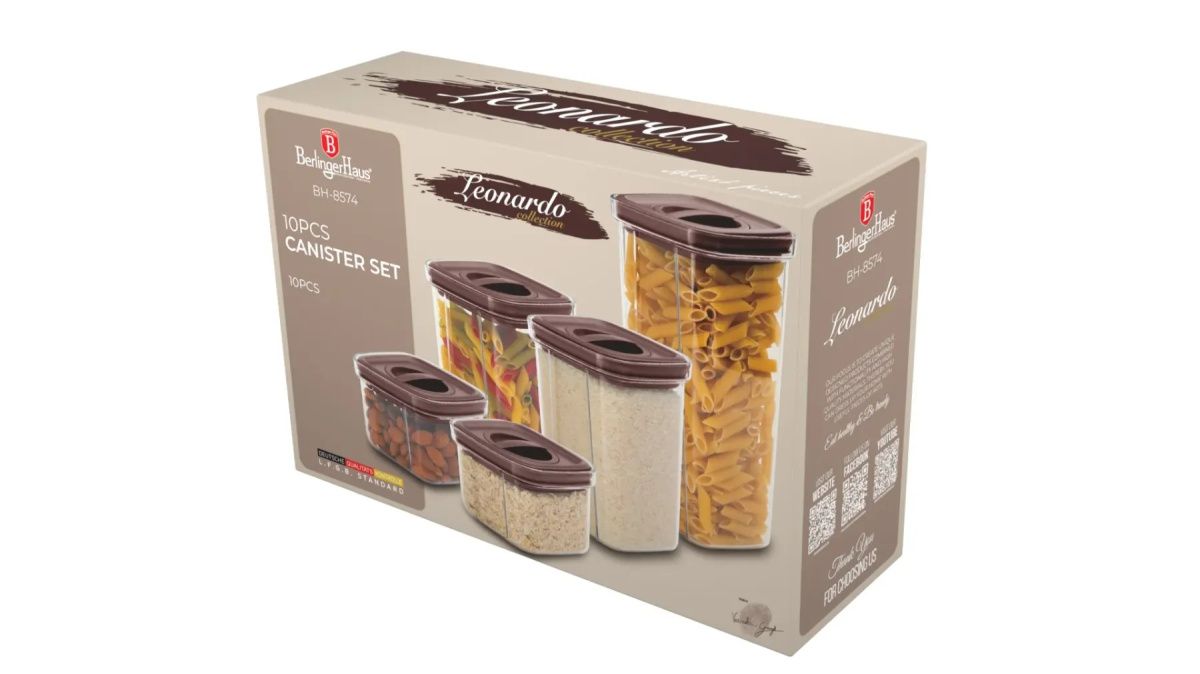 Berlinger Haus Leonardo 10-Piece Jar Set – Elegant Storage