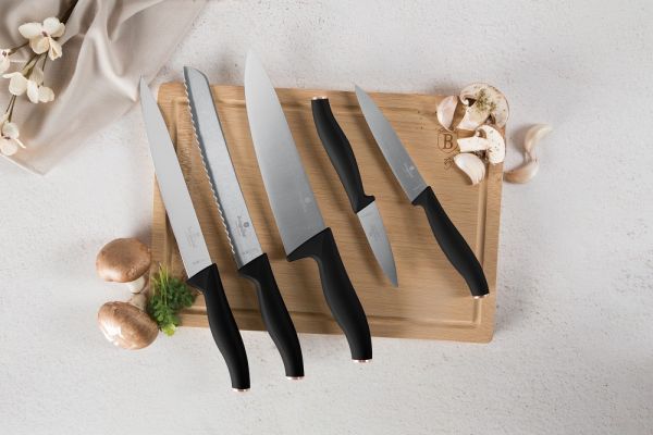 Berlinger Haus 6-Piece Knife & Cutting Board Set – Rose Gold