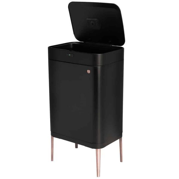 Berlinger Haus 60L Motion Sensor Trash Bin - Black-Rose Berlinger Haus 60L Motion Sensor Trash Bin - Black-Rose