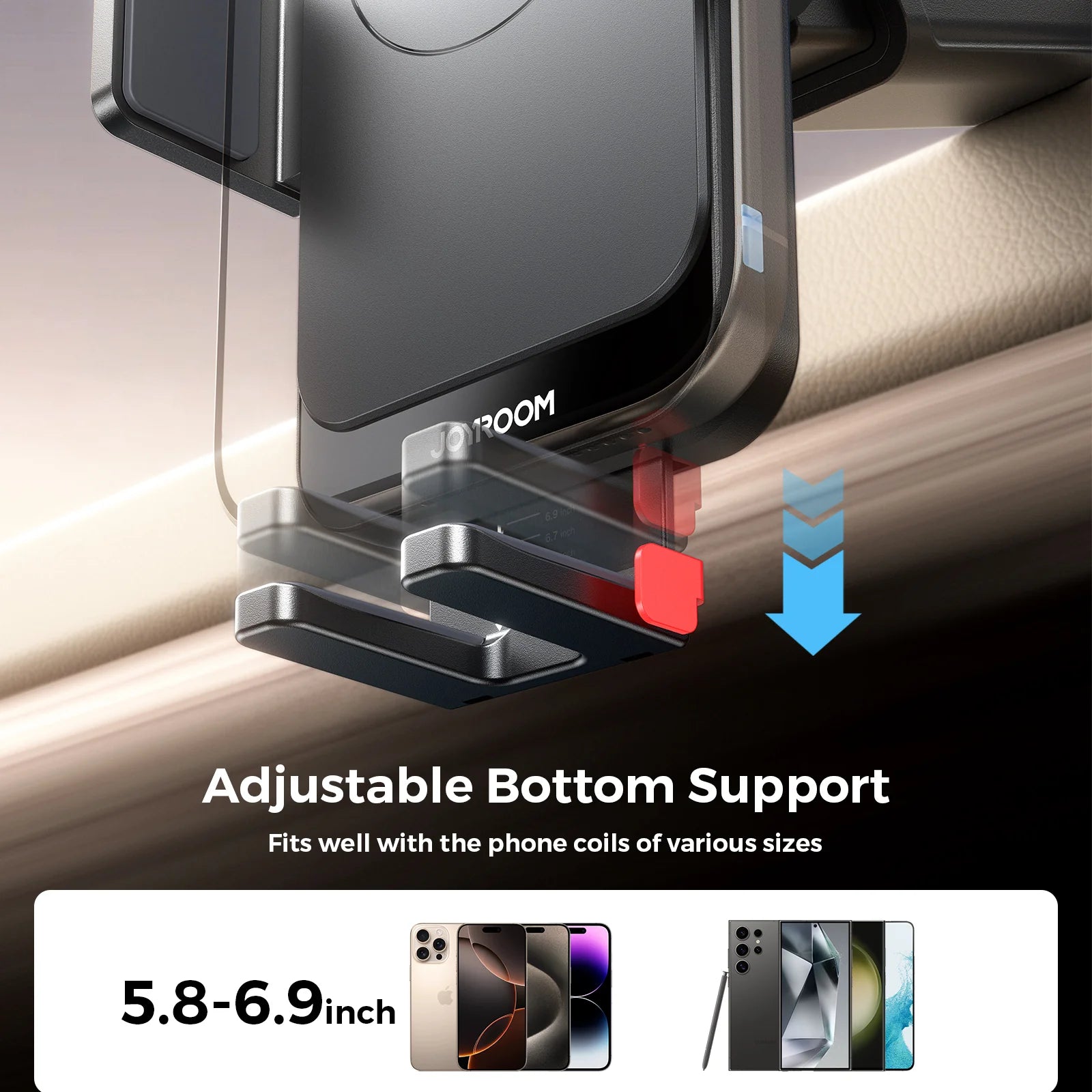 JOYROOM JR-ZS241S Wireless Car Charger Holder – Black