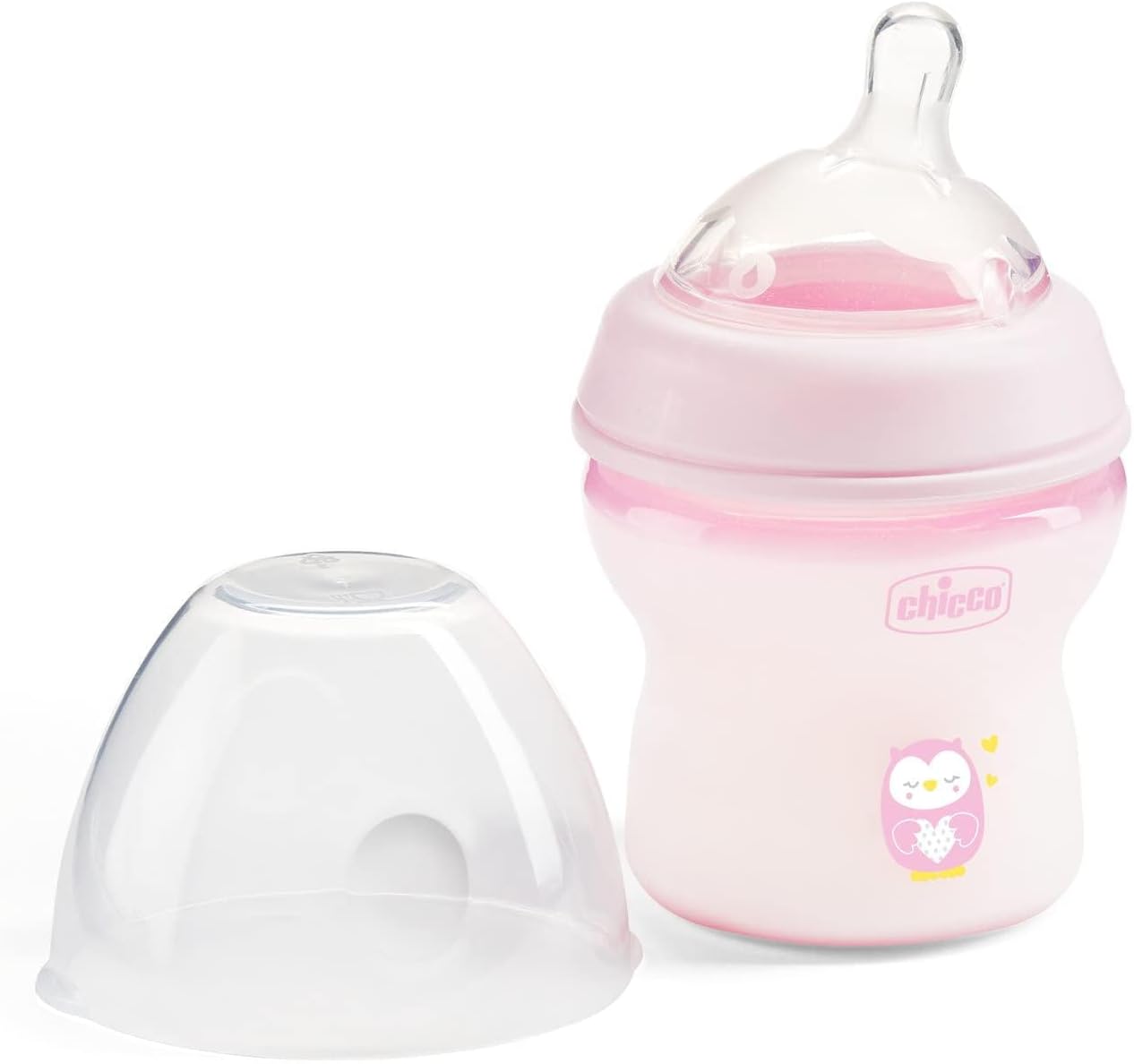 Chicco Natural Feeling Bottle 150ml Anti-Colic 0M+ - Pink Chicco Natural Feeling Bottle 150ml Anti-Colic 0M+ - Pink