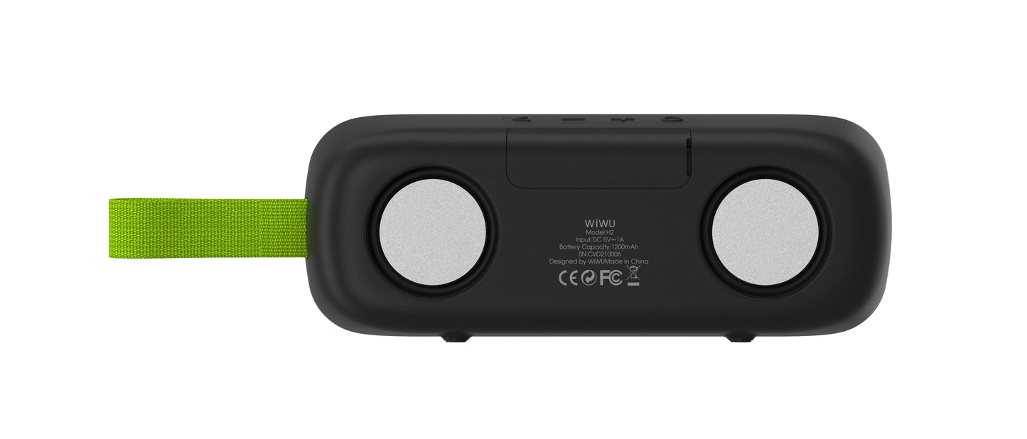 WIWU Thunder Wireless Speaker H2 Wireless Power & Durability - Black