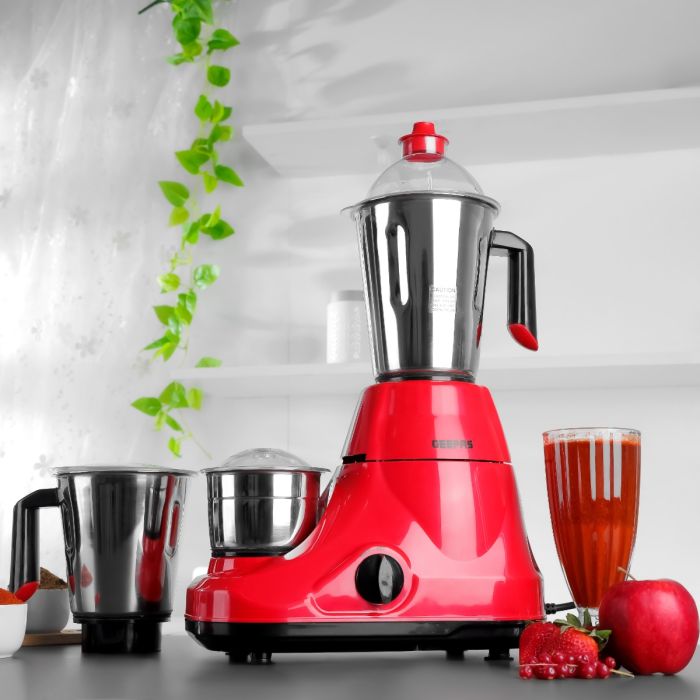 Geepas 3-in-1 Mixer Grinder 750W Steel Jars Blades