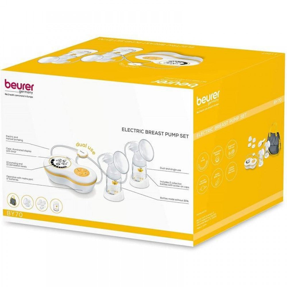 Beurer BY 70 Dual Breast Pump Fast & Efficient Milk Pumping Beurer BY 70 Dual Breast Pump Fast & Efficient Milk Pumping