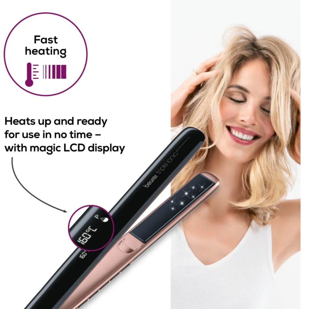 Beurer HS 80 Hair Straightener Ionic Technology & Titanium Plates Beurer HS 80 Hair Straightener Ionic Technology & Titanium Plates