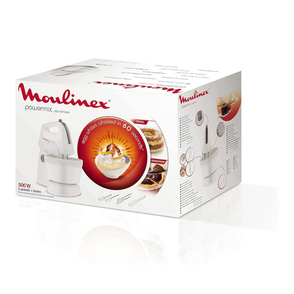 Moulinex Power Mix HM615110 Food Mixer 500W, 5 Speeds & Turbo