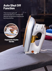 Geepas Heavyweight Dry Iron 1200W Teflon Non-Stick Soleplate
