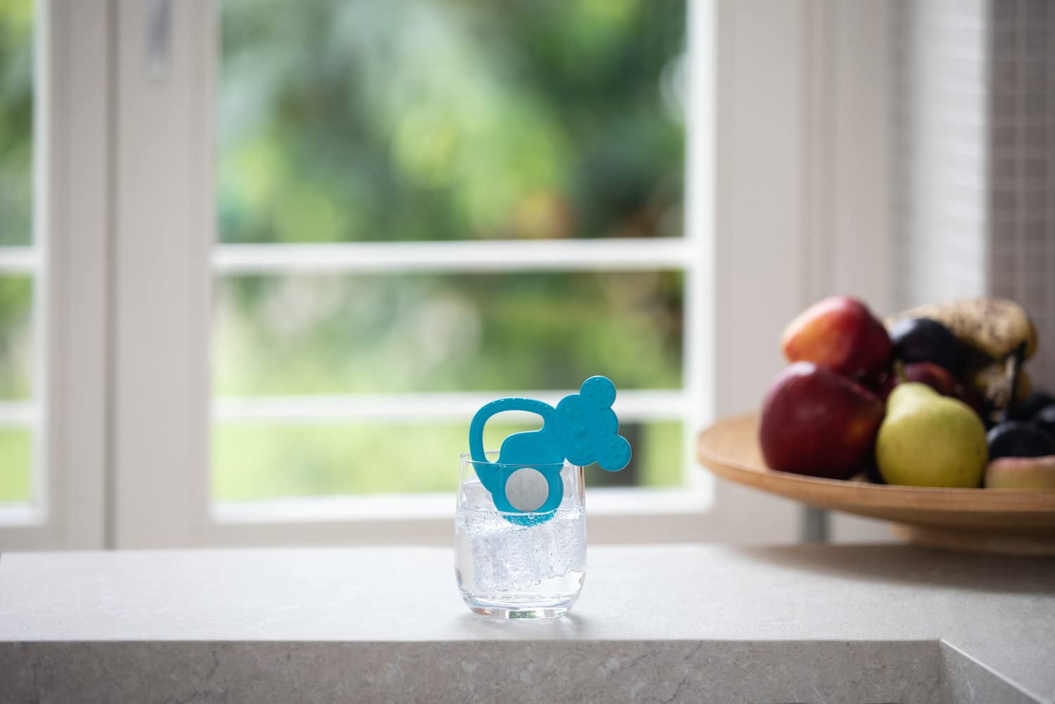 Chicco Stainless Steel Teether 4M+ Cooling Relief for Boy - Blue Chicco Stainless Steel Teether 4M+ Cooling Relief for Boy - Blue