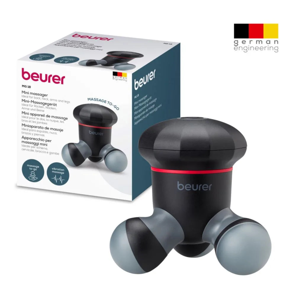 Beurer MG 18 Portable Mini Massager for Relaxation & Pain Relief - Black