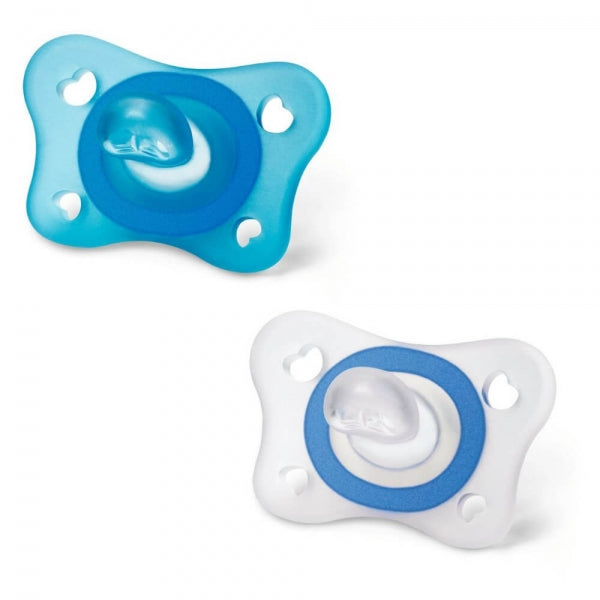 Chicco Mini Soft Boy 2-6M 2PCS C Lightweight Pacifier - Blue Chicco Mini Soft Boy 2-6M 2PCS C Lightweight Pacifier - Blue