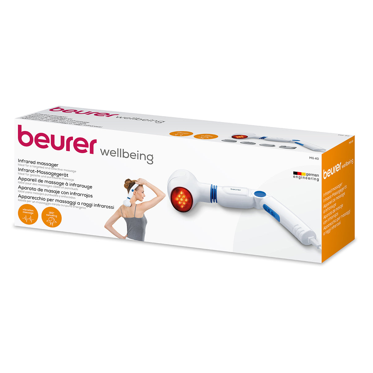 Beurer MG 40 Electric Massager with Heat & Rotating Massage