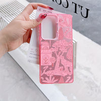 Pink Leopard Illustration Phone Case for Samsung Galaxy S25 Ultra
