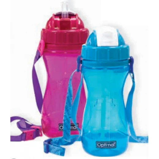 Optimal 500ml Silicone Straw Bottle 12M+ – Blue/Pink Optimal 500ml Silicone Straw Bottle 12M+ – Blue/Pink