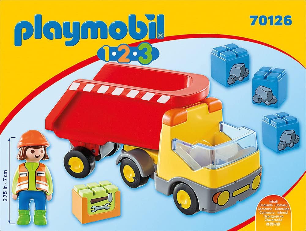 Playmobil 1.2.3 Dump Truck - Safe & Fun for Toddlers