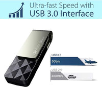 فلاش USB B30 من Silicon-Power بسعة 128 جيجابايت باللون الأسود