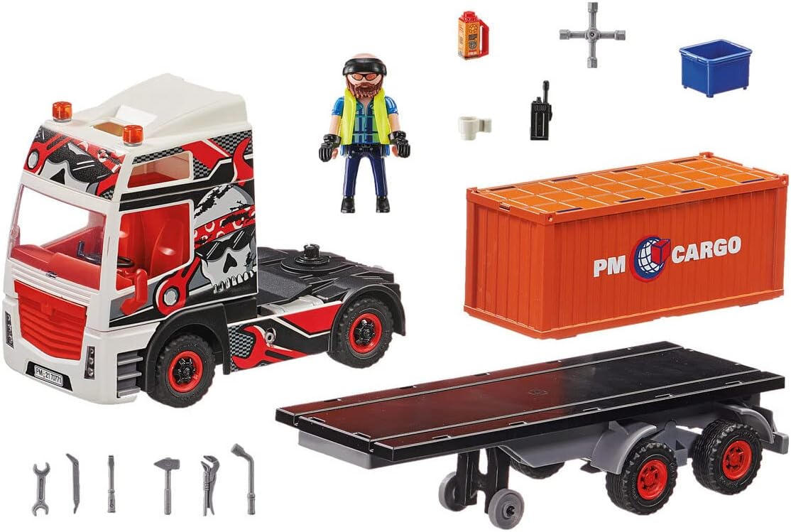 Playmobil Truck with Cargo Container - Educational Toy