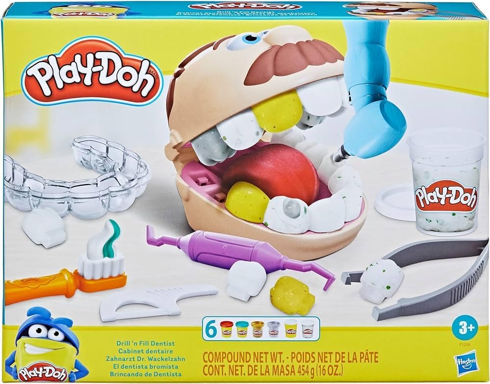 Hasbro Play-Doh Drill 'n Fill Dentist - Fun Dental Playset