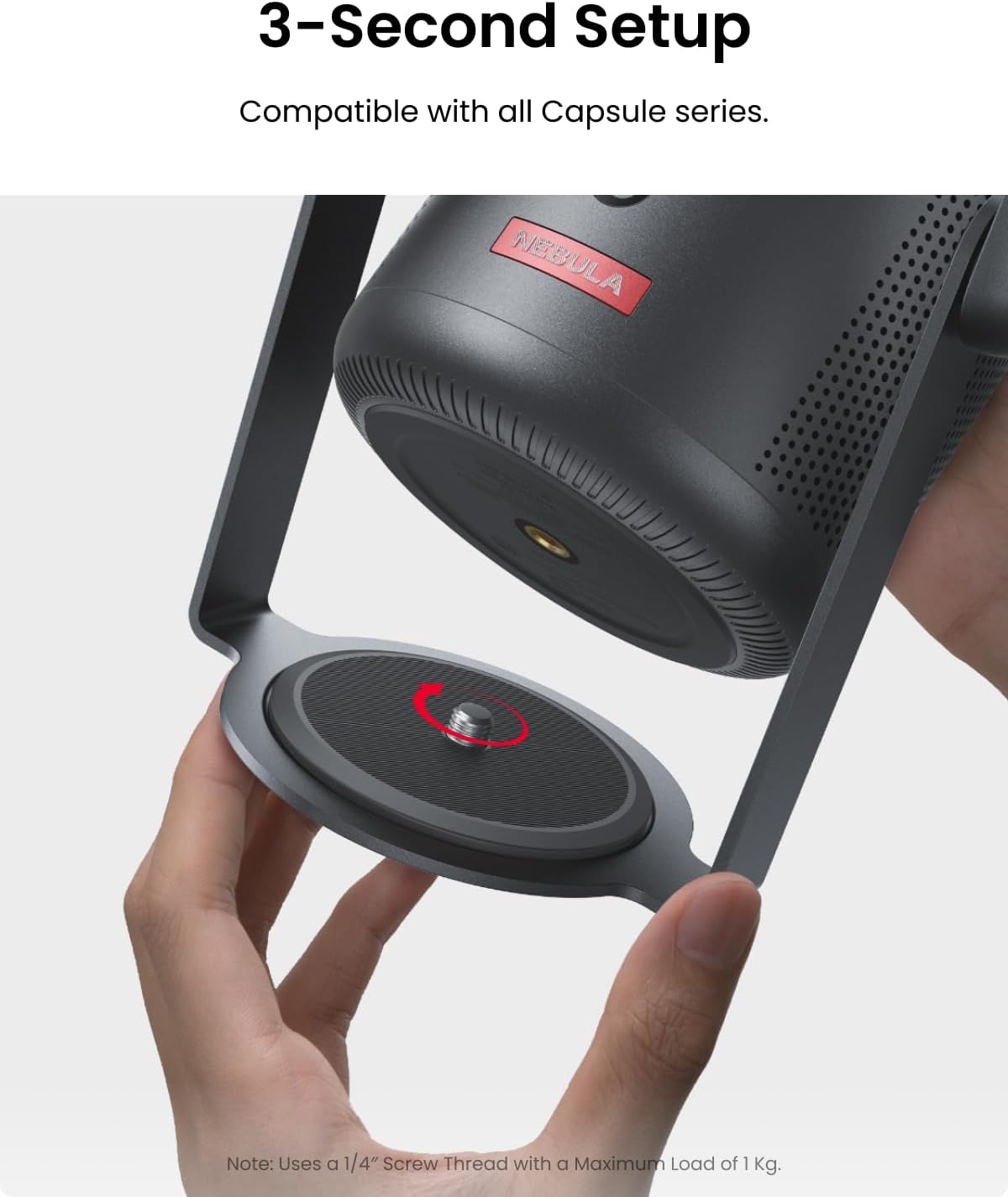 Anker NEBULA Capsule Gimbal Stand 360° Adjustable Viewing - Black Anker NEBULA Capsule Gimbal Stand 360° Adjustable Viewing - Black