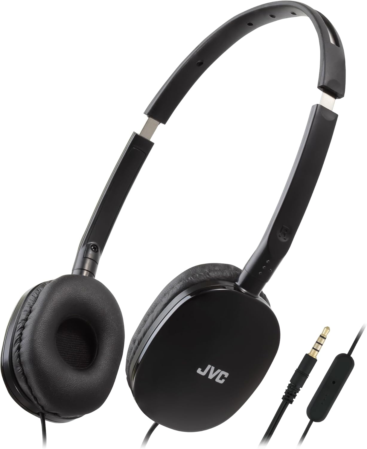 JVC Flats Lightweight Foldable On-Ear Headphones with Mic JVC Flats Lightweight Foldable On-Ear Headphones with Mic