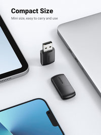 قطعة واي فاي UGREEN AC650 USB مزدوجة التردد للكمبيوتر