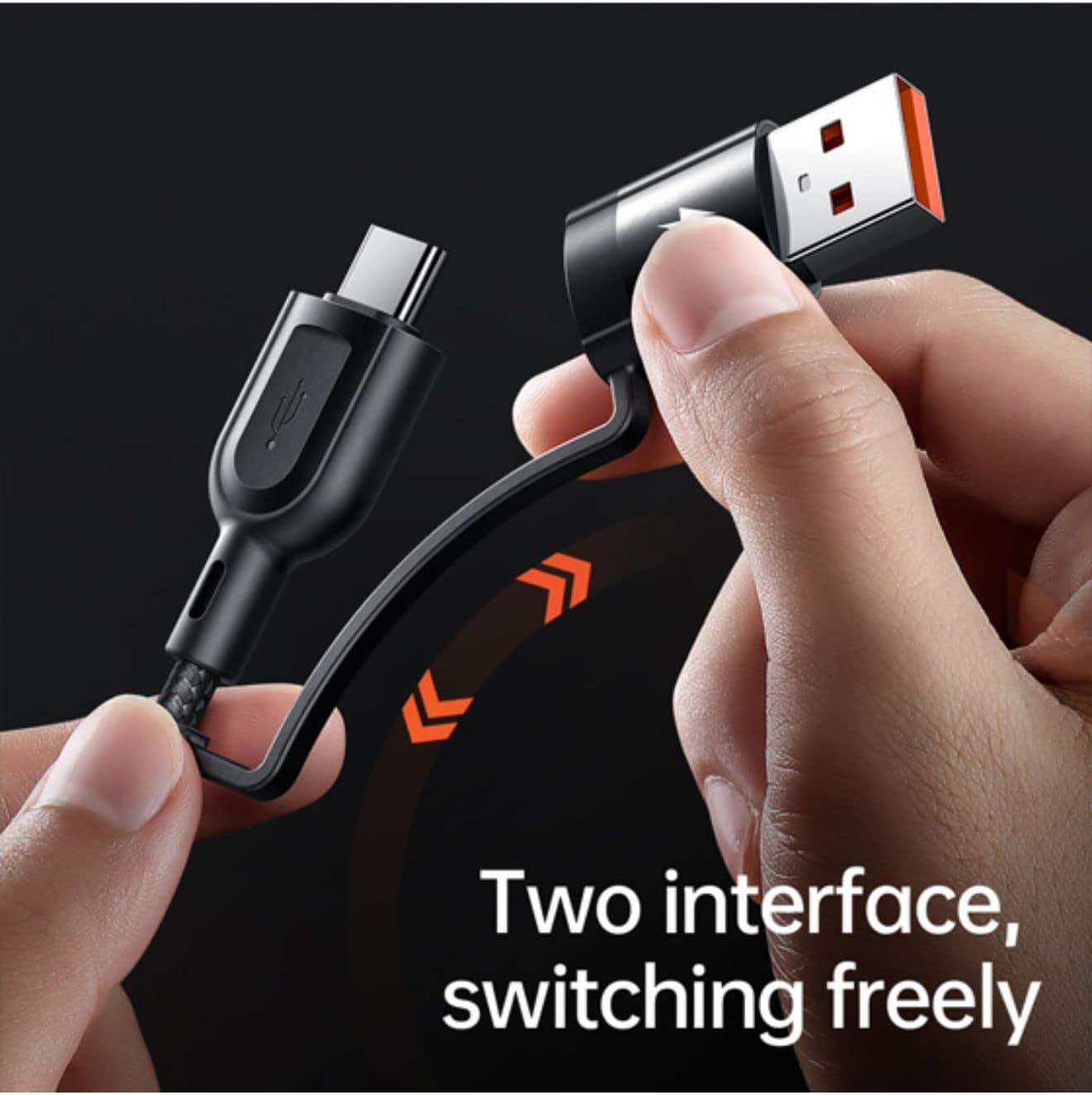 Mcdodo 2 In 3 100W Fast Charging PD Cable 1.2m for Multiple Devices - Black Mcdodo 2 In 3 100W Fast Charging PD Cable 1.2m for Multiple Devices - Black