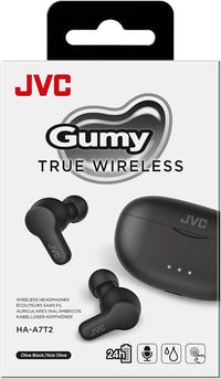 JVC Gumy Wireless Bluetooth Earphones, 24 hours battery (Black)