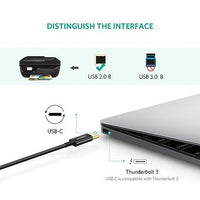 يوجرين – كابل طابعة USB-C إلى USB-B 2.0 بطول 1 متر (أسود)