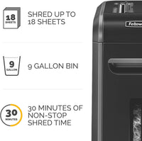Fellowes Powershred Shredder / Cross Cut / Shreds 18 sheets