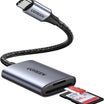 UGREEN قارئ كروت USB-C مزدوج – يدعم SD وMicroSD بسرعة 5Gbps