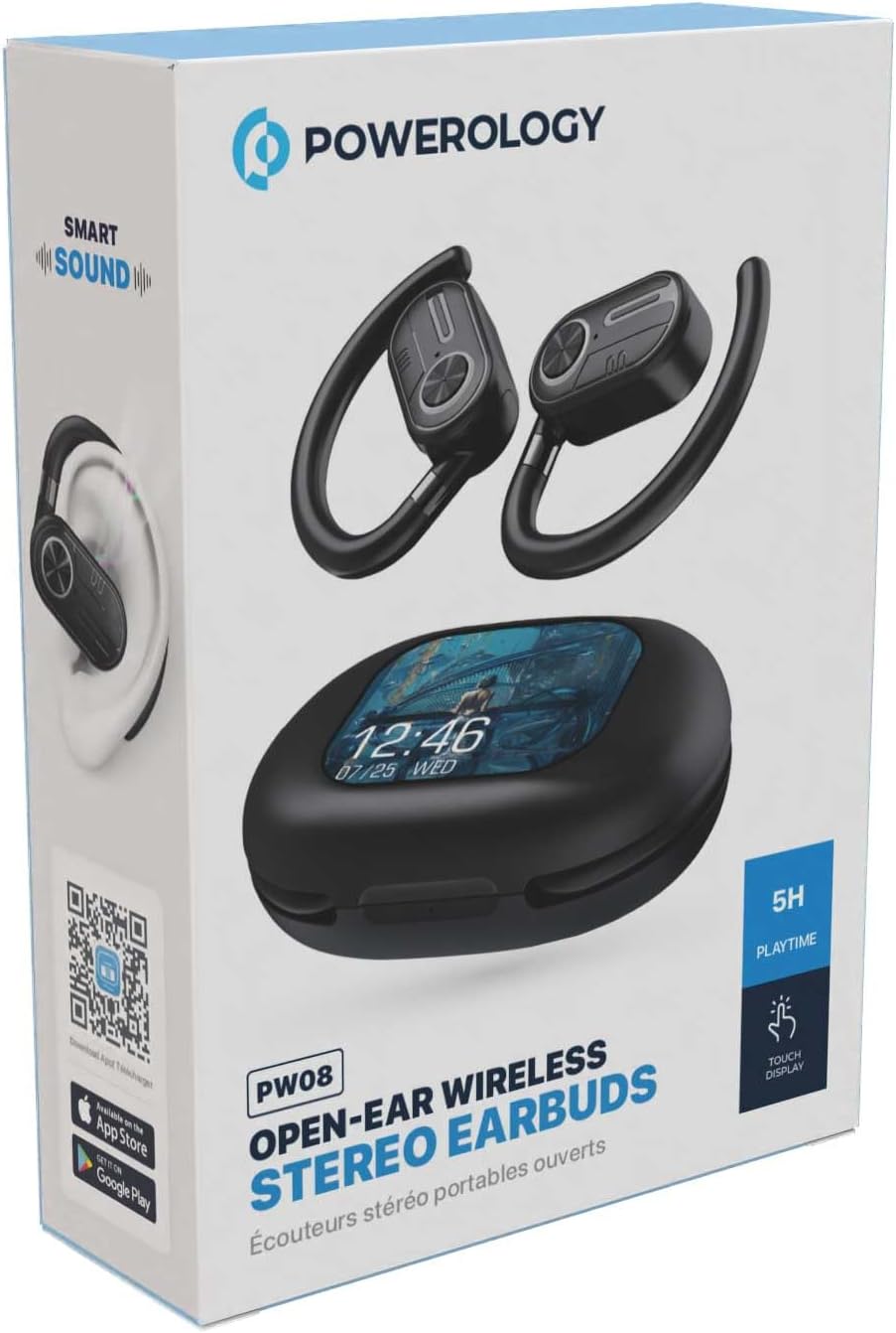 سماعات باورولوجي Air Conduction بلوتوث 5.3 بعلبة عرض
