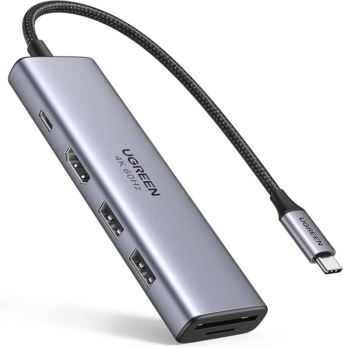 يوجرين 60384: محول USB-C 6 في 1 مع HDMI وPD 100W
