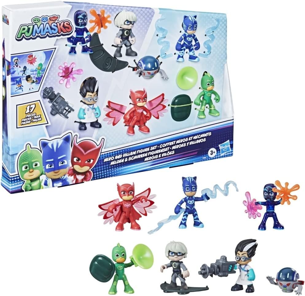 Hasbro PJ Masks Hero and Villain Figure Set - Fun for Kids Hasbro PJ Masks Hero and Villain Figure Set - Fun for Kids