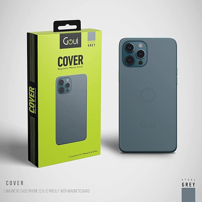 Goui Magnetic Case for iPhone 12 Pro Max with Magnetic Bars – Grey