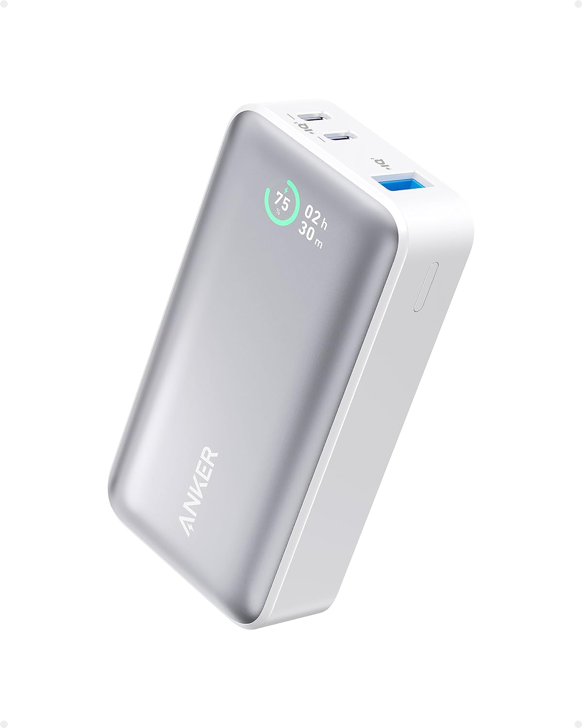 Anker 533 PowerCore 30W Portable Charger for iPhone 15 - Laptops & MacBook - White