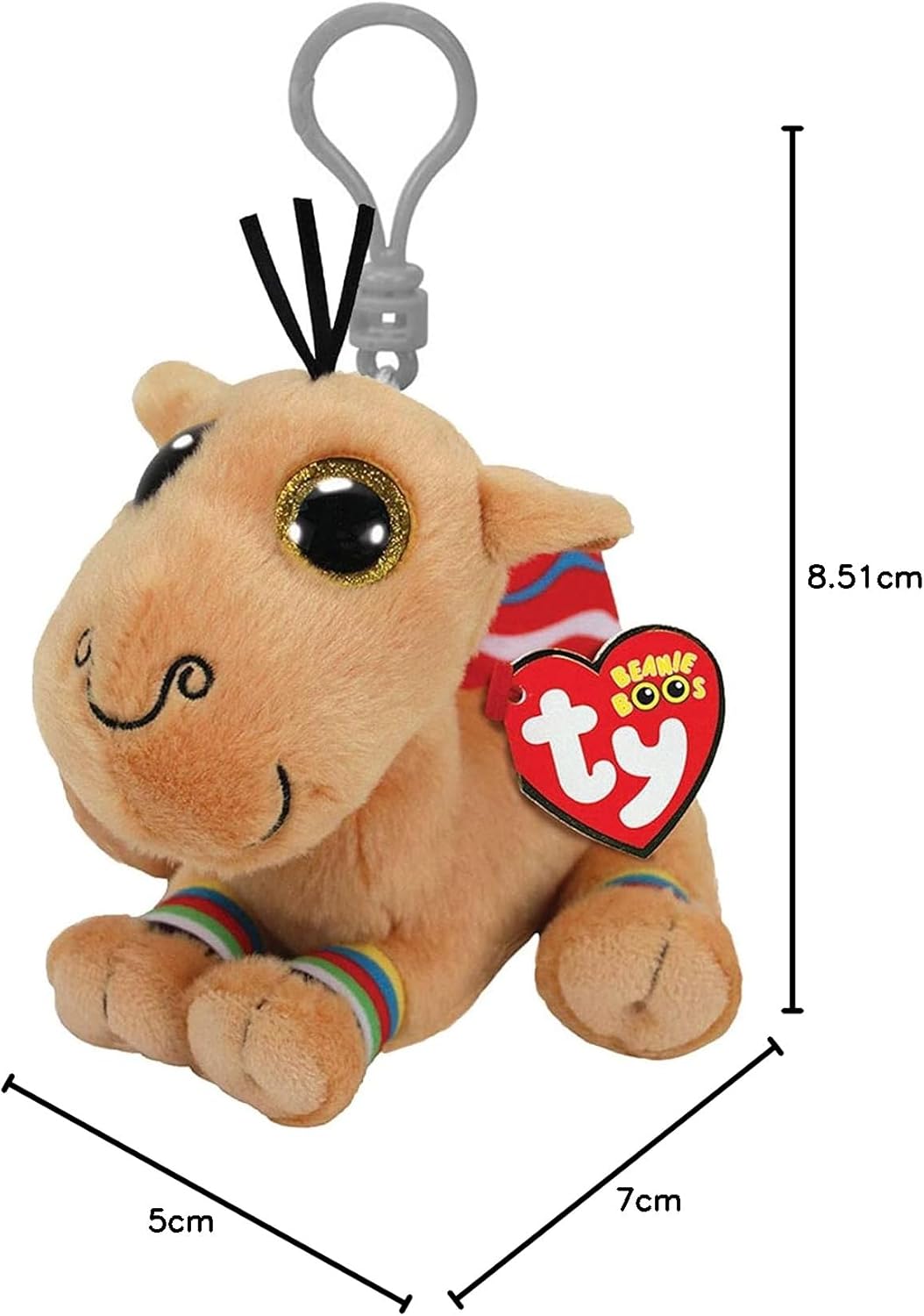 Beanie Boos Jamal - Brown Camel Plush Key Clip Toy Beanie Boos Jamal - Brown Camel Plush Key Clip Toy