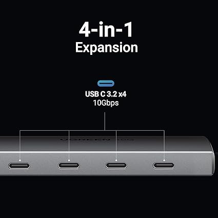 UGREEN USB-C Hub 10Gbps - 2 USB-C & 2 USB-A, Fast Data Transfer