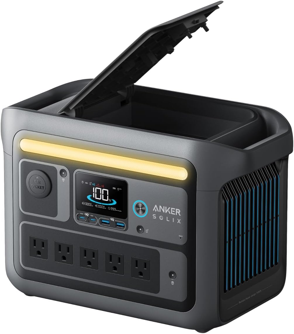 Anker SOLIX C800 Portable Power Station, 1200W (Peak 1600W) Solar Generator