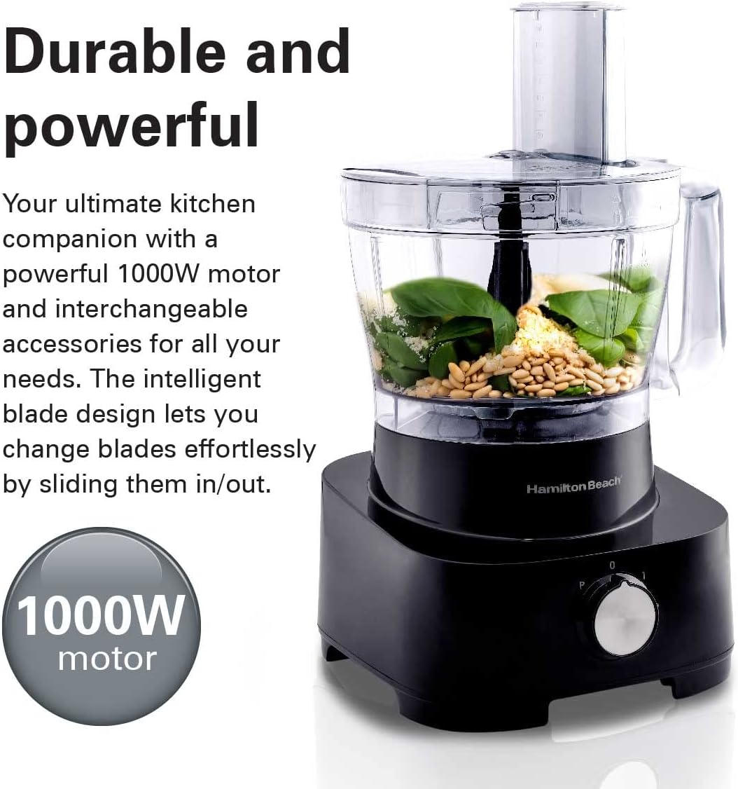 Hamilton Beach 11 In 1 Food Processor 1000W - Black