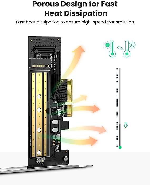 بطاقة توسيع يوجرين M.2 NVMe إلى PCI-E 3.0 × 4 - UGREEN 70503