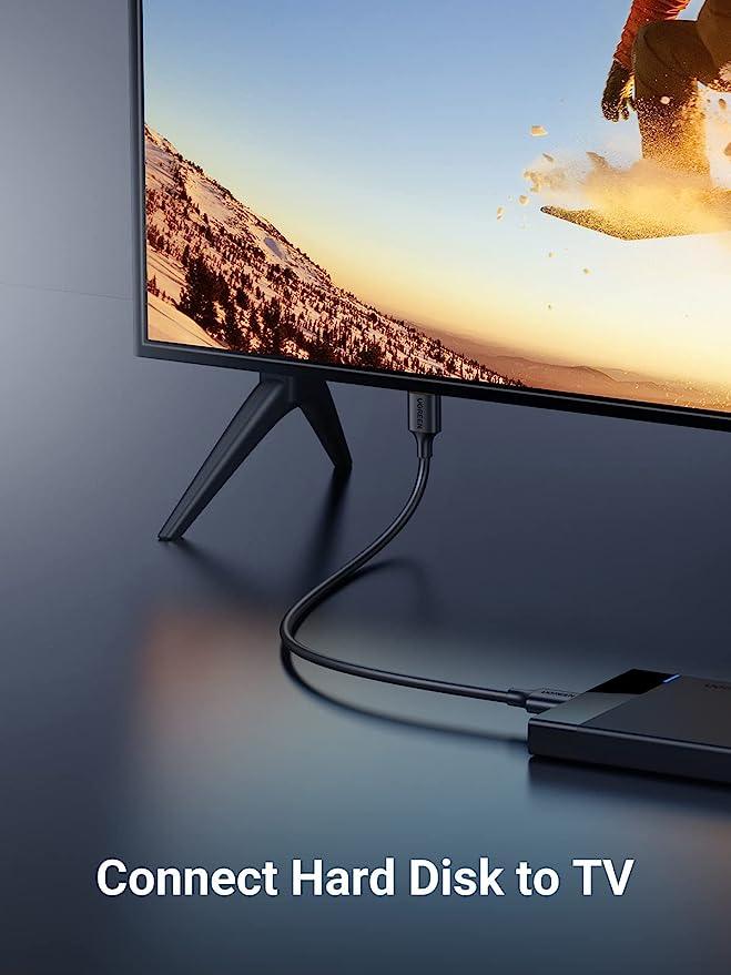 كابل يوجرين USB 3.0 A ذكر إلى Micro USB 3.0 ذكر بطول 1 متر (أسود)